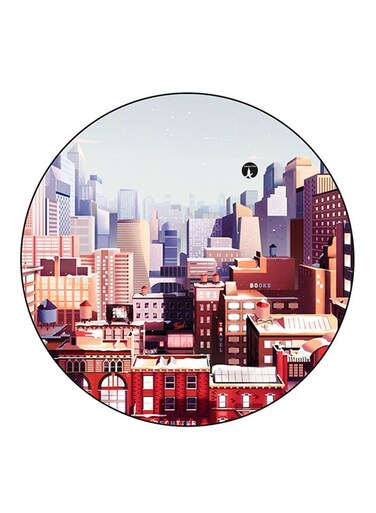 City Printed Fridge Magnet Round Multicolour