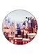 City Printed Fridge Magnet Round Multicolour