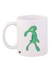 Cartoon Printed Coffee Mug White/Green 11ounce