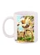 Bicycle Printed Coffee Mug White/Green/Beige 11ounce