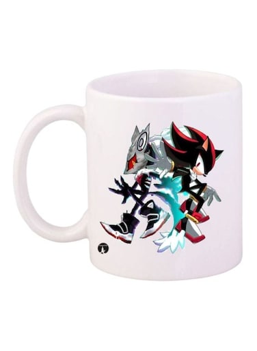 Sonic Printed Coffee Mug White/Blue/Red