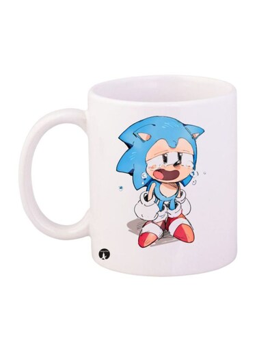 Sonic Printed Mug White/Blue/Beige Standard Size