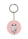 Double Sided Panda Themed Printed Keychain