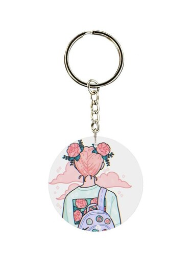 Girl Printed Keychain