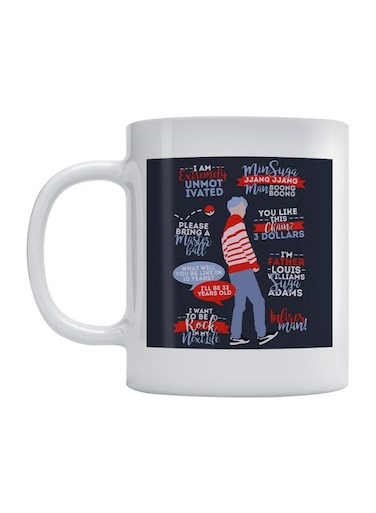 Suga BTS Squad Printed Ceramic Mug White/Blue/Red 350ml