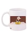 Mr Bean Cartoon Printed Ceramic Coffee Mug White/Brown/Yellow