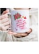 RYN&reg; "Happy Valentine's Day" Ceramic Mug with Festive Floral &amp; Heart Design - Insulated Coffee Cup for Home Use, Perfect for Romantic Gifts, Includes Gift Box Packaging, Coffee Mug WHITE