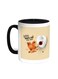 Coffee Makes You Feel Free Printed Coffee Mug Black/White 11ounce