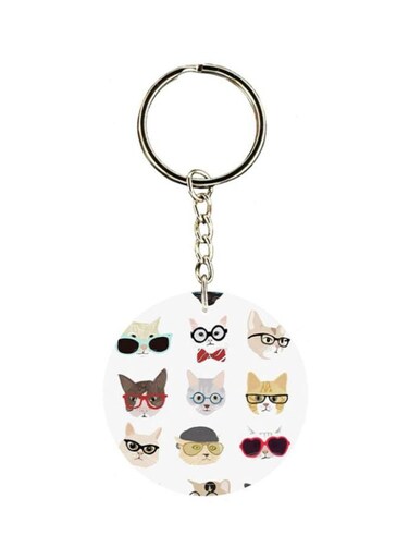 Cats Printed Keychain