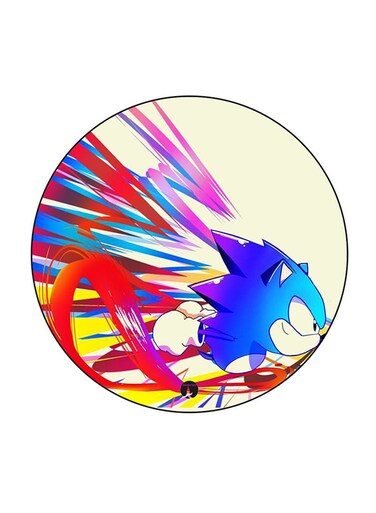 Video Game Sonic Printed Fridge Magnet Multicolour