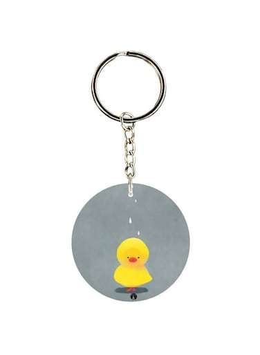 Cartoon Themed Single Sided Keychain