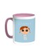 Summer Printed Coffee Mug Pink/White 11ounce