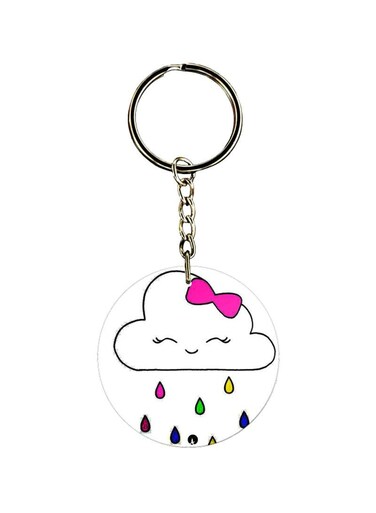 Double Sided Cloud Printed Keychain