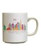 Dubai Printed Ceramic Coffee Mug White/Pink/Yellow