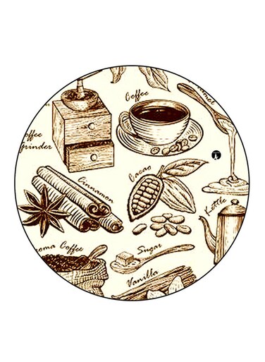 Coffee Printed Fridge Magnet Multicolour