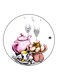 Food Printed Fridge Magnet Round Multicolour