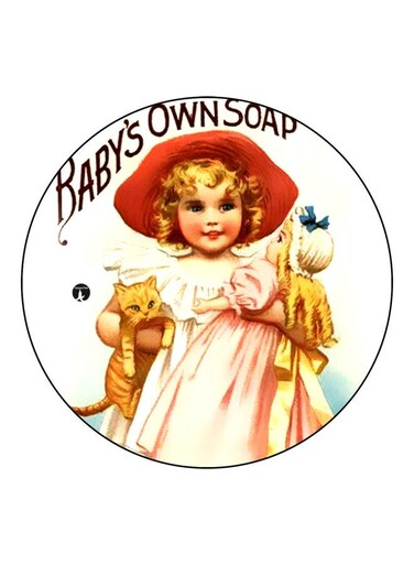 Baby Own Soap Printed Fridge Magnet Pink/Yellow/Red 5.5cm