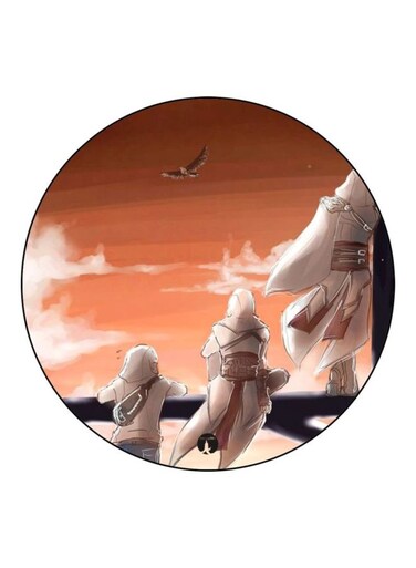 Assassin's Creed Printed Fridge Magnet Orange/White/Brown