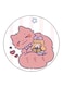 Cat And A Girl Printed Fridge Magnet Multicolour
