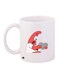 Cartoon Printed Coffee Mug White/Red/Grey 11ounce