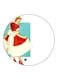 Vintage Art Printed Fridge Magnet Multicolour