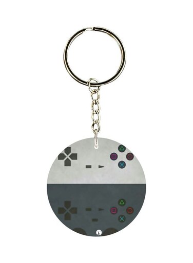 Double Sided Controller Buttons Printed Keychain