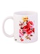 Floral Printed Coffee Mug White/Pink/Brown 11ounce