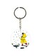 Double Sided Child In Rain Printed Keychain