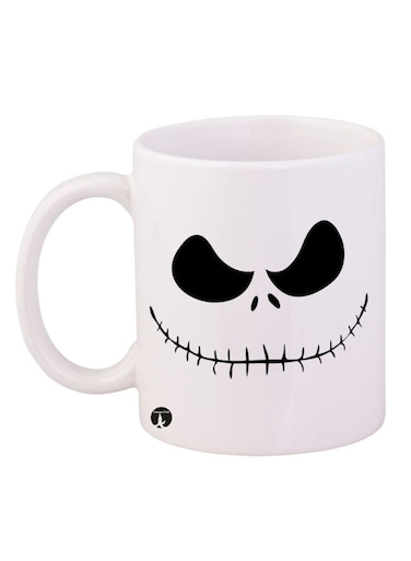 Printed Coffee Mug White/Black 12ounce