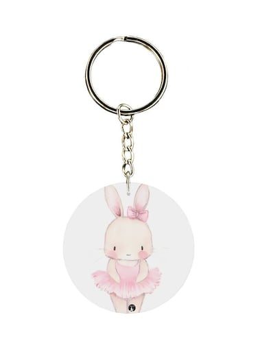 Cartoon Themed Single Sided Keychain