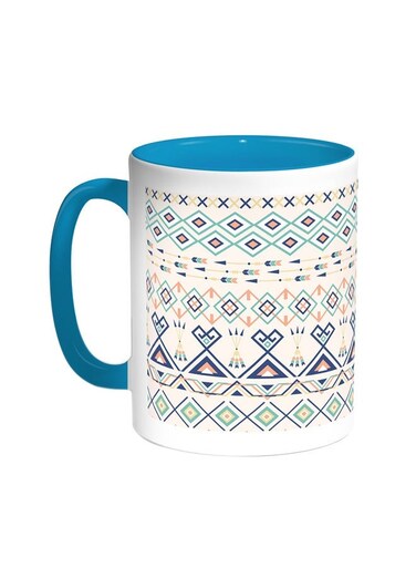 Traditional Ramadan Decoration Printed Coffee Mug Turquoise/White 11ounce