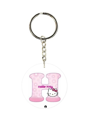 Hello Kitty Letter H Printed Keychain
