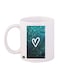 Heart Printed Coffee Mug White/Green/Black