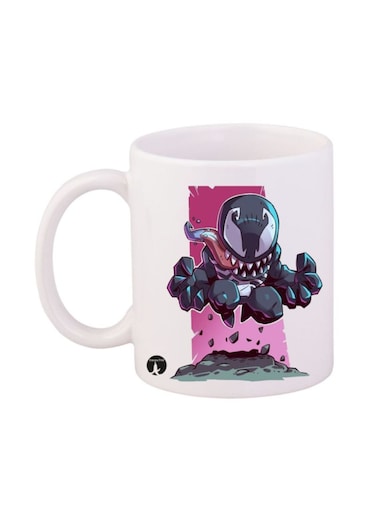 Venom Printed Mug White/Purple/Black 12ounce
