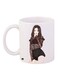 Cartoon Girl Printed Coffee Mug White/Brown/Beige 11ounce