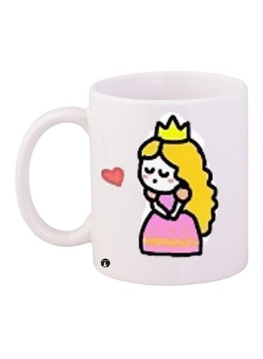 Printed Coffee Mug White/Yellow/Pink