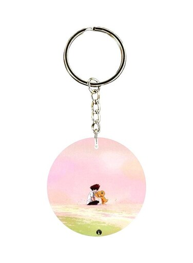 Anime Digimon Double Side Printed Keychain