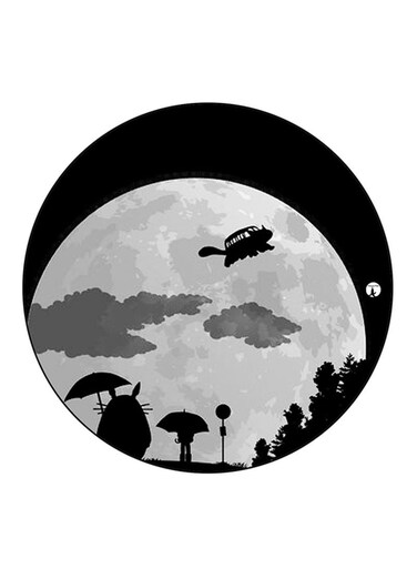 Totoro Printed Fridge Magnet Black/White