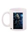 Printed Ceramic Coffee Mug White/Blue