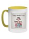 Happy Mother's Day Printed Coffee Mug Yellow/Pink/White 325ml