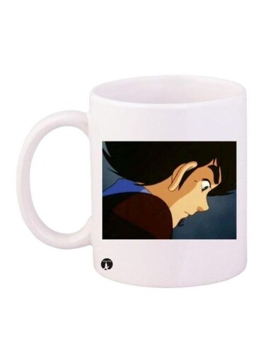 Captain Majid Printed Mug White/Black/Blue