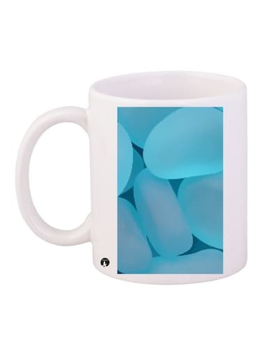 Ceramic Coffee Mug White/Blue