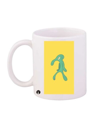 Spongebob Printed Mug White/Yellow/Green Standard Size
