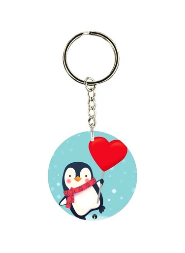 Penguin Printed Dual Sided Keychain
