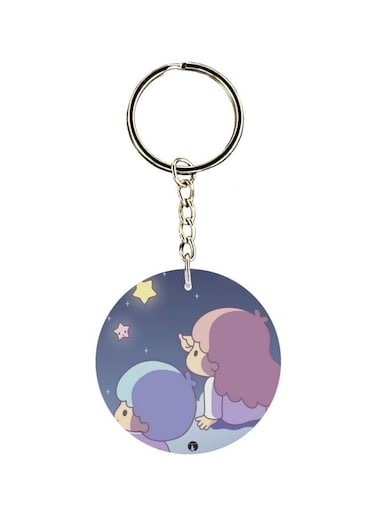 Cartoon Printed Double Sided Keychain
