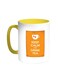 Keep Calm And Drink Tea Printed Coffee Mug Yellow/White 11ounce