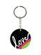 Love Printed Double Sided Keychain
