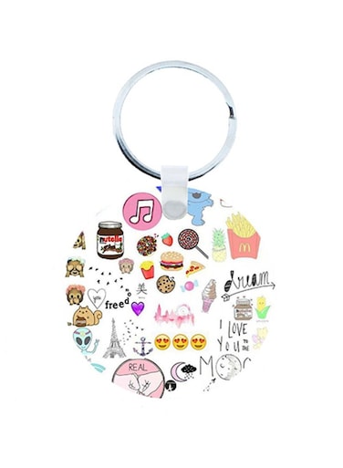 Random Stuff Wooden Keychain
