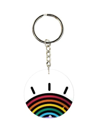 Cartoon Themed Single Sided Keychain
