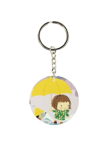Cartoon Themed Single Sided Keychain